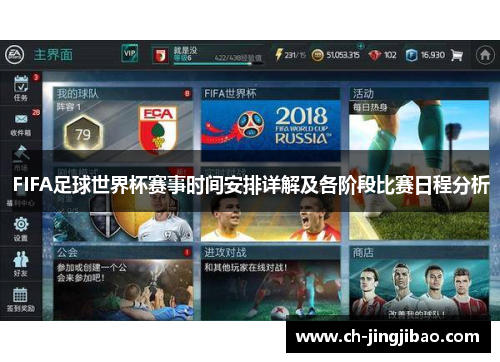 FIFA足球世界杯赛事时间安排详解及各阶段比赛日程分析